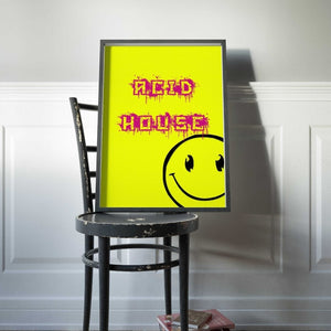 -Acid House- Wall Art Print-Famous Rebel